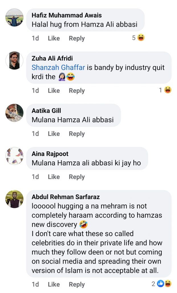 Criticism on Hamza Ali Abbasi & Mahira Khan Hugging Each other