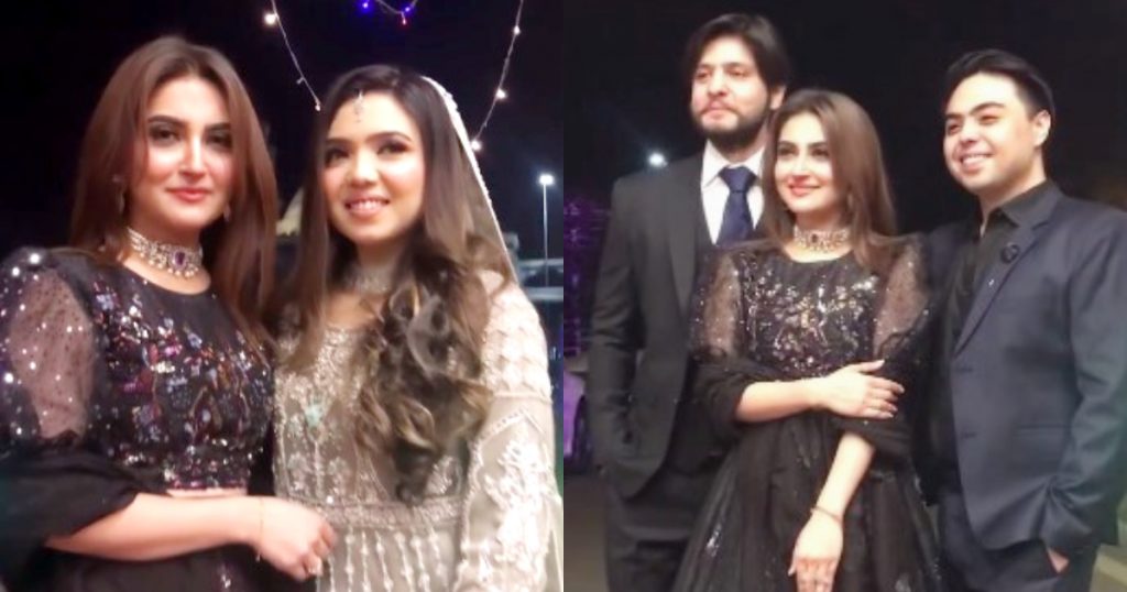 Hiba Bukhari And Arez Ahmed Shine In Black At Friends Wedding