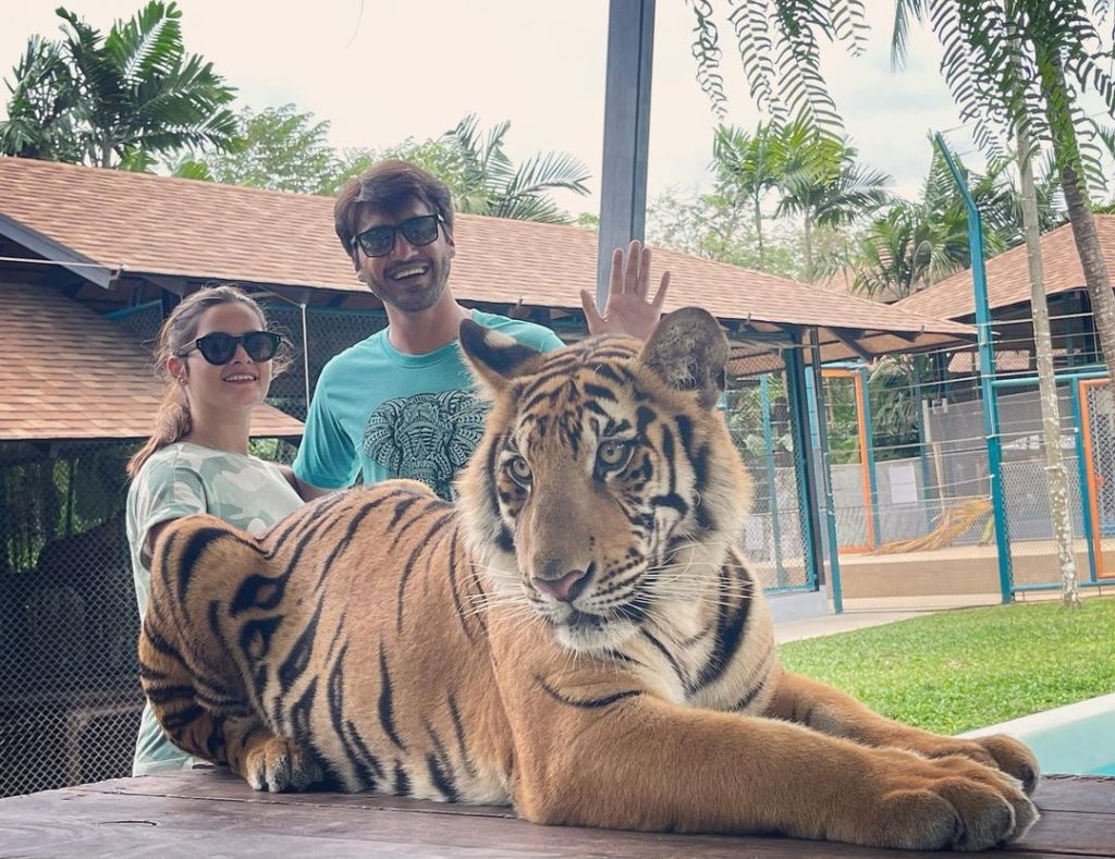 Minal Khan & Ahsan Mohsin New Clicks From Tiger Park , Phuket Thailand
