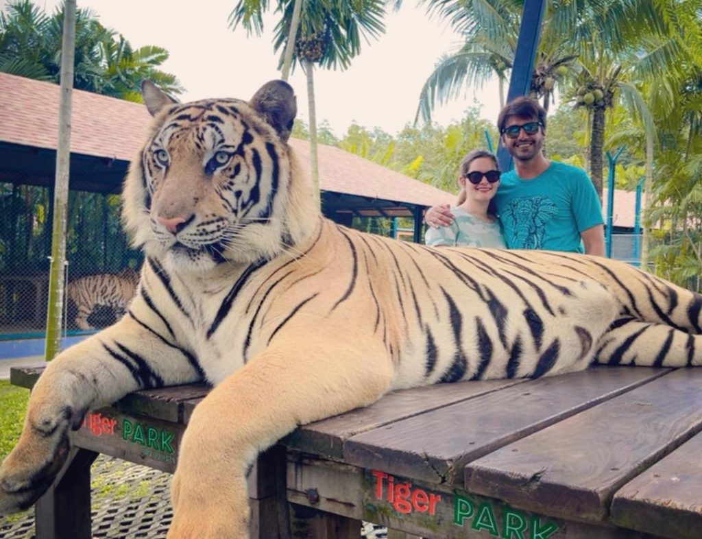 Minal Khan & Ahsan Mohsin New Clicks From Tiger Park , Phuket Thailand