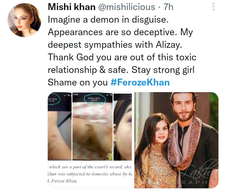 Celebrities Raise Voice For Feroze Khan's Ex-Wife Syeda Aliza Sultan