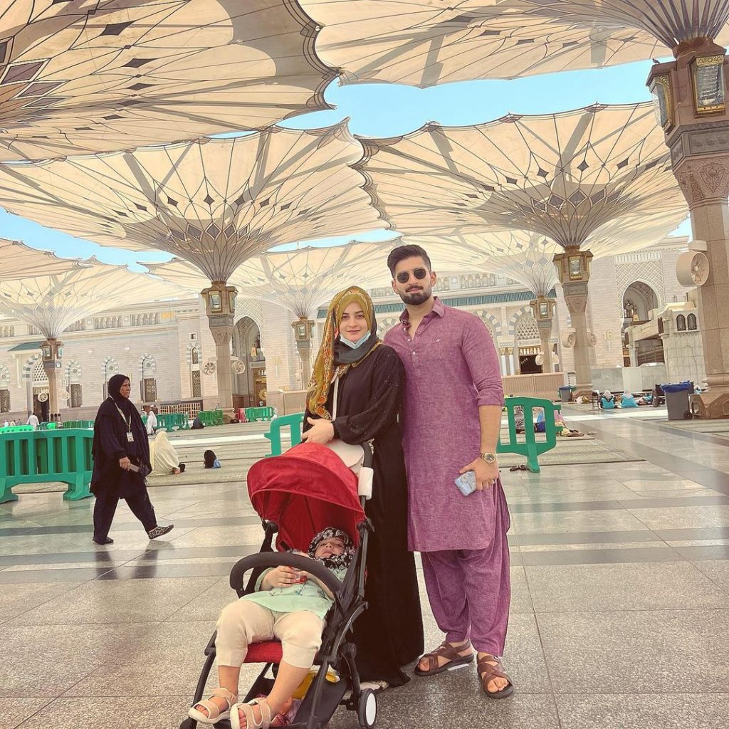 Aiman Khan And Muneeb Butt Spend 12th Rabi ul Awal In Madinah