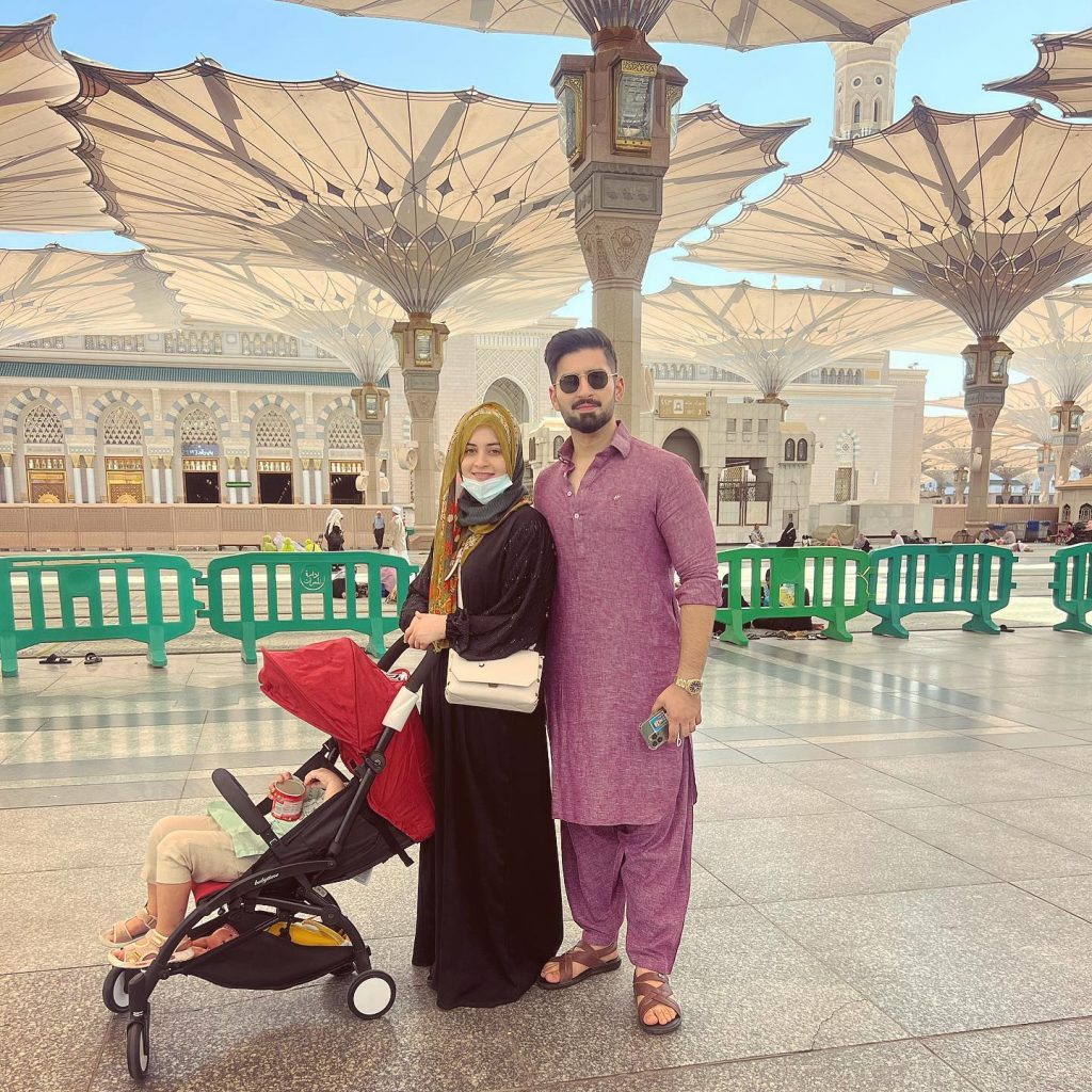 Aiman Khan And Muneeb Butt Spend 12th Rabi ul Awal In Madinah