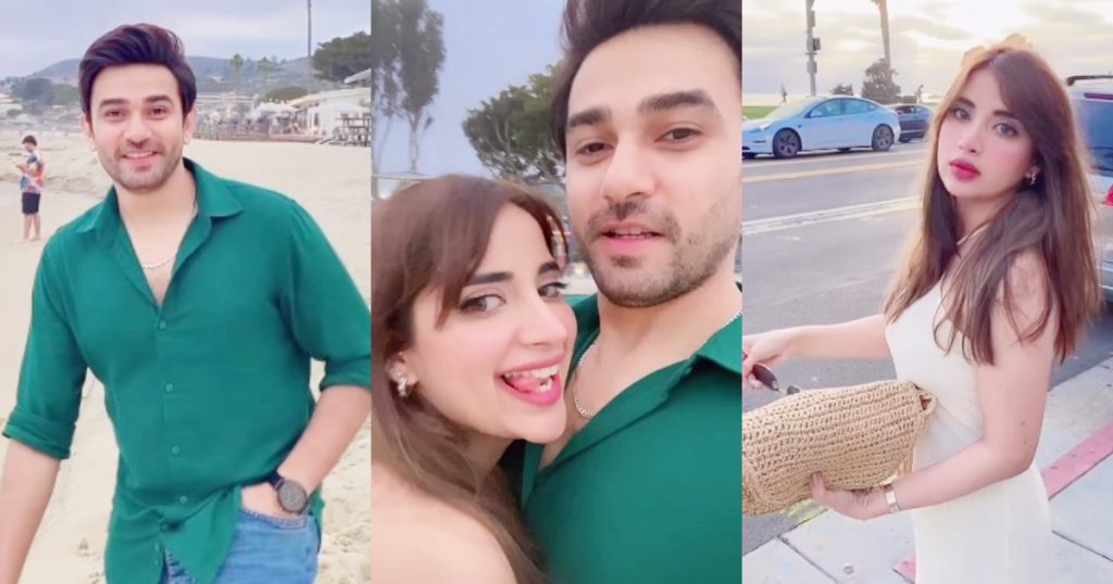 Saboor Aly And Ali Ansari Enjoy Beach Day On USA Vacations