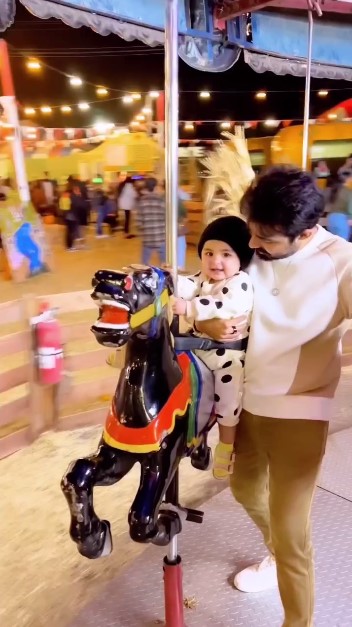 Sadia Ghaffar And Hassan Hayat Take Baby Raya To Carnival
