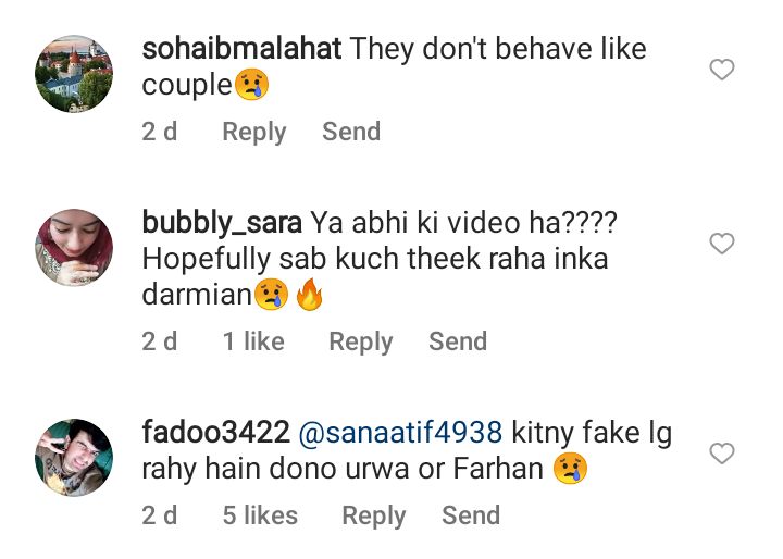 Netizens Comment On Obvious Tension Between Urwa Hocane And Farhan Saeed