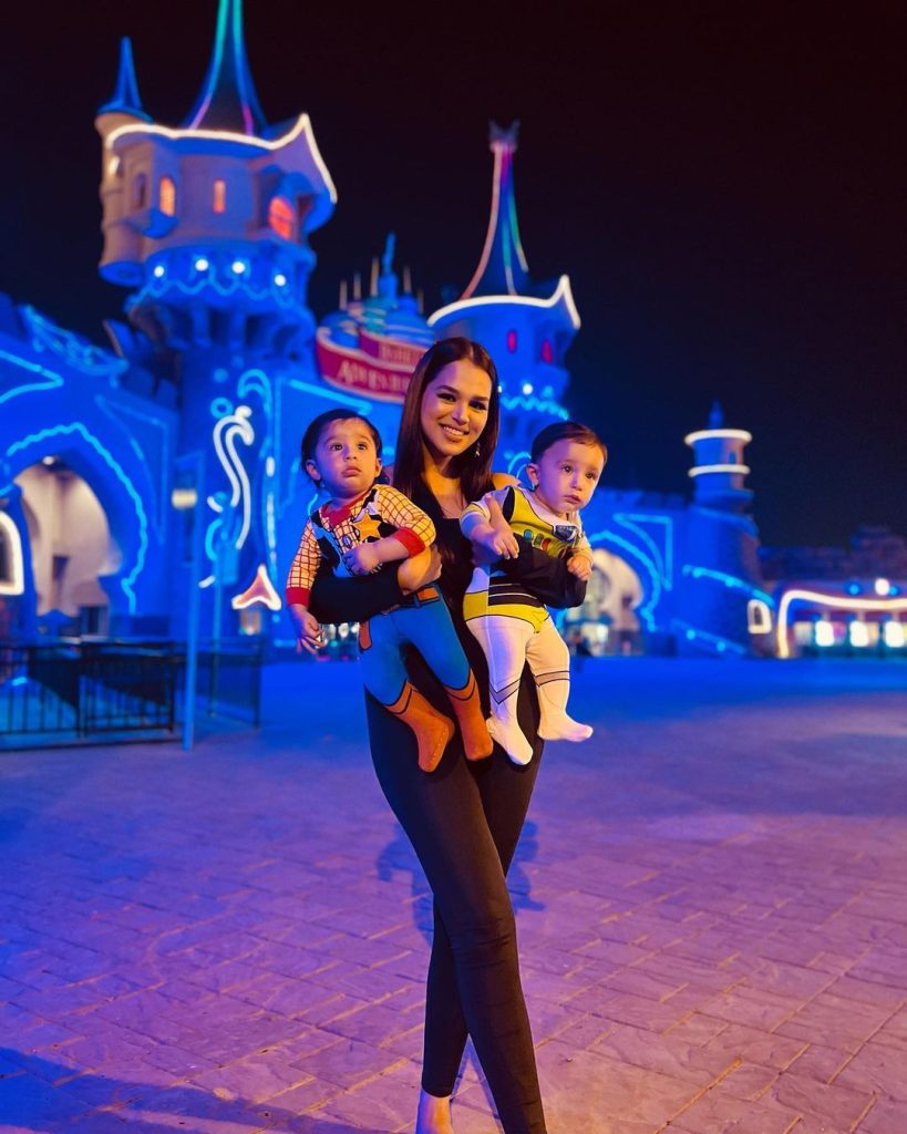 Zohreh Amir Celebrates Halloween With Her Twins