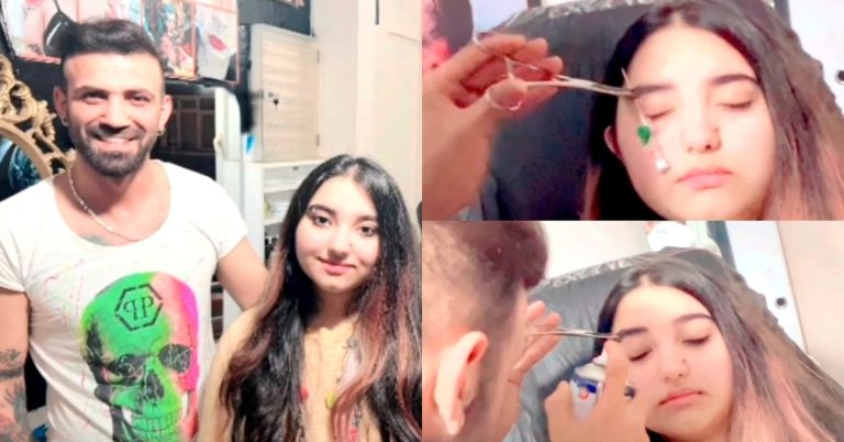 Javeria Saud Daughter Jannat’s Eyebrow Piercing  Video & Pictures