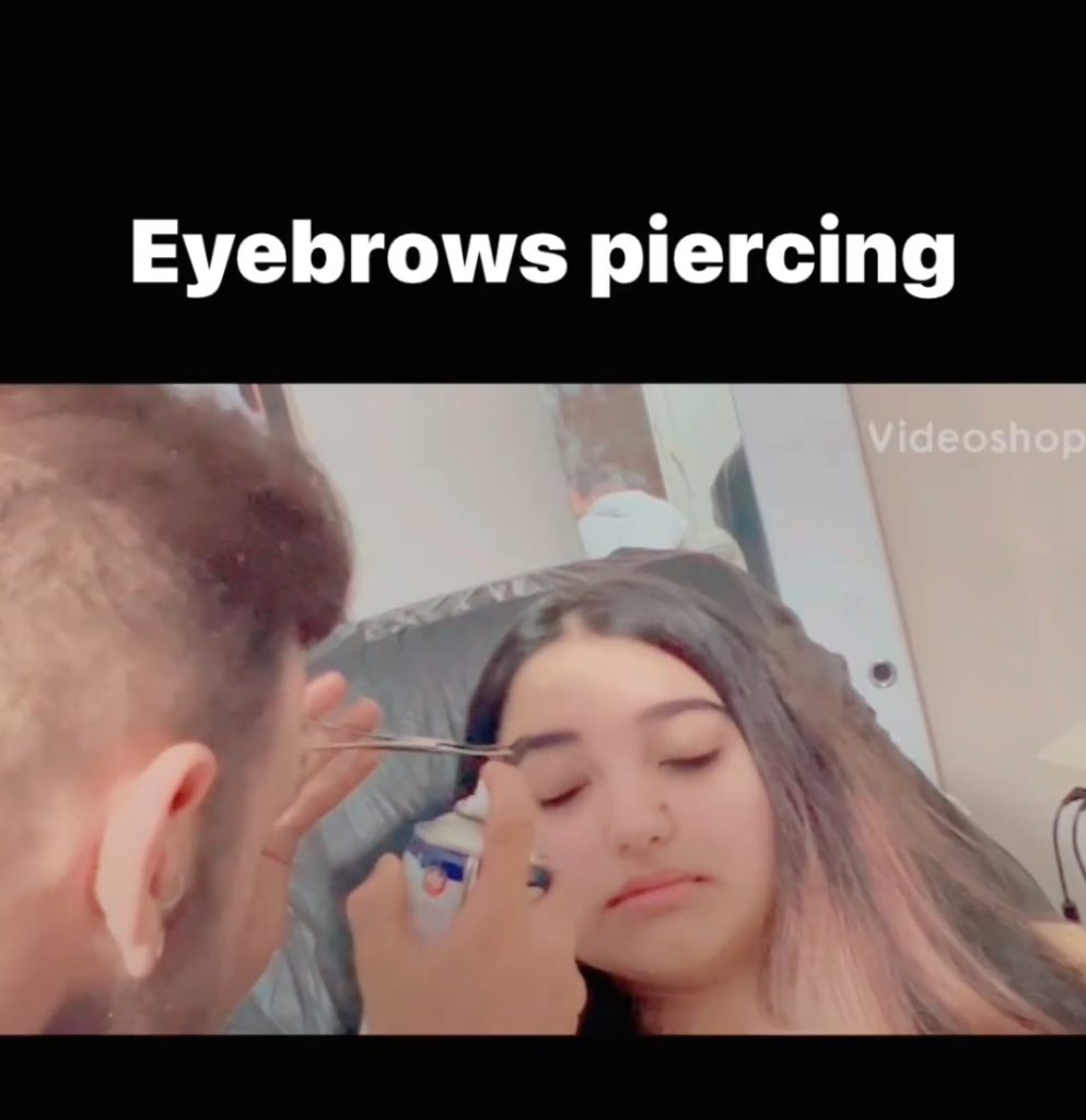 Javeria Saud Daughter Jannat's Eyebrow Piercing Video & Pictures