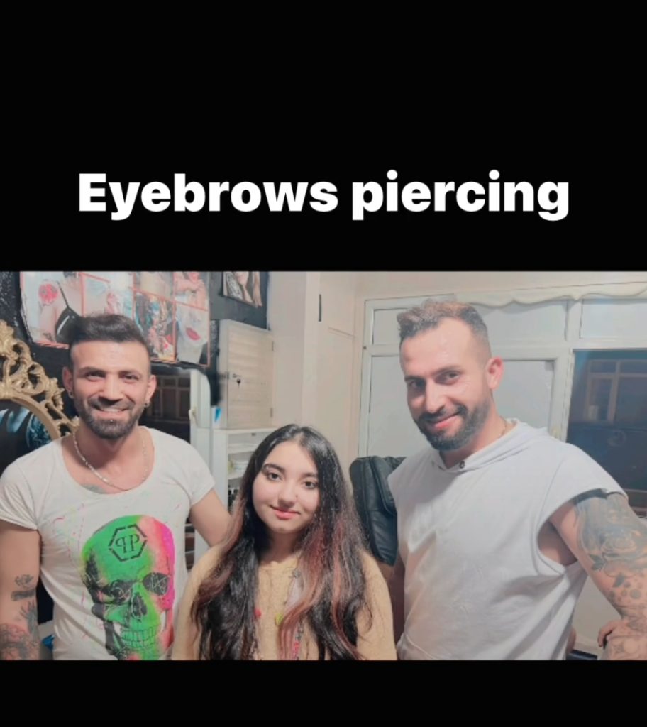 Javeria Saud Daughter Jannat's Eyebrow Piercing Video & Pictures