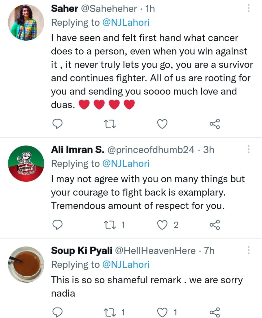 Nadia Jamil Describes How Cancer Affected Her After Hater's Taunt