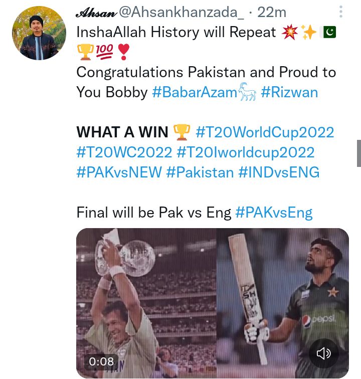 Nation Overjoyed As Pakistan Gets Into The Final Of T20 World Cup