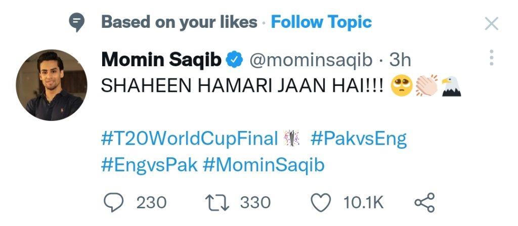 Pakistani Celebrities Reaction On Team's Performance in Final