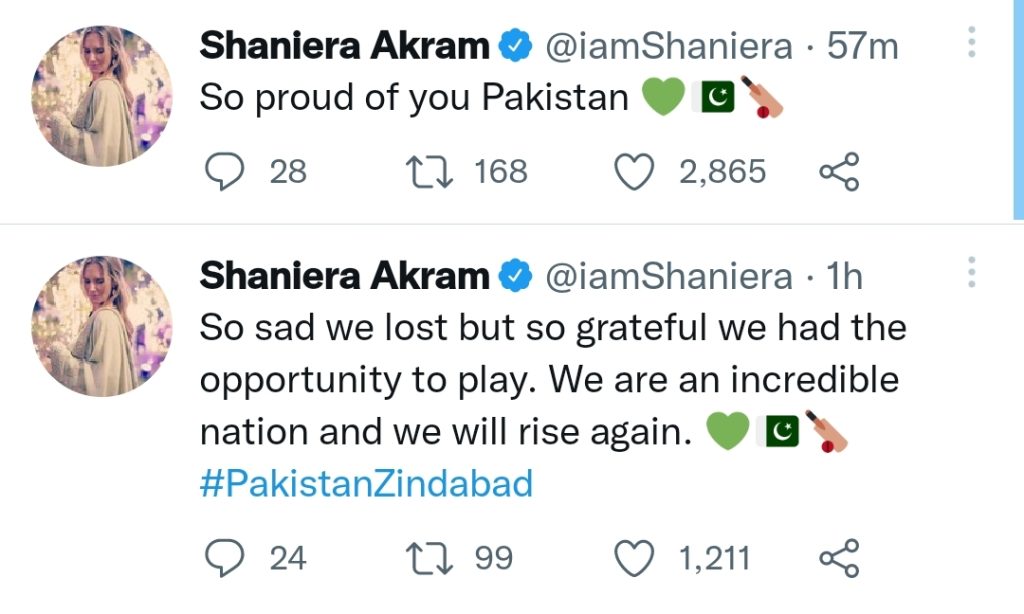 Pakistani Celebrities Reaction On Team's Performance in Final