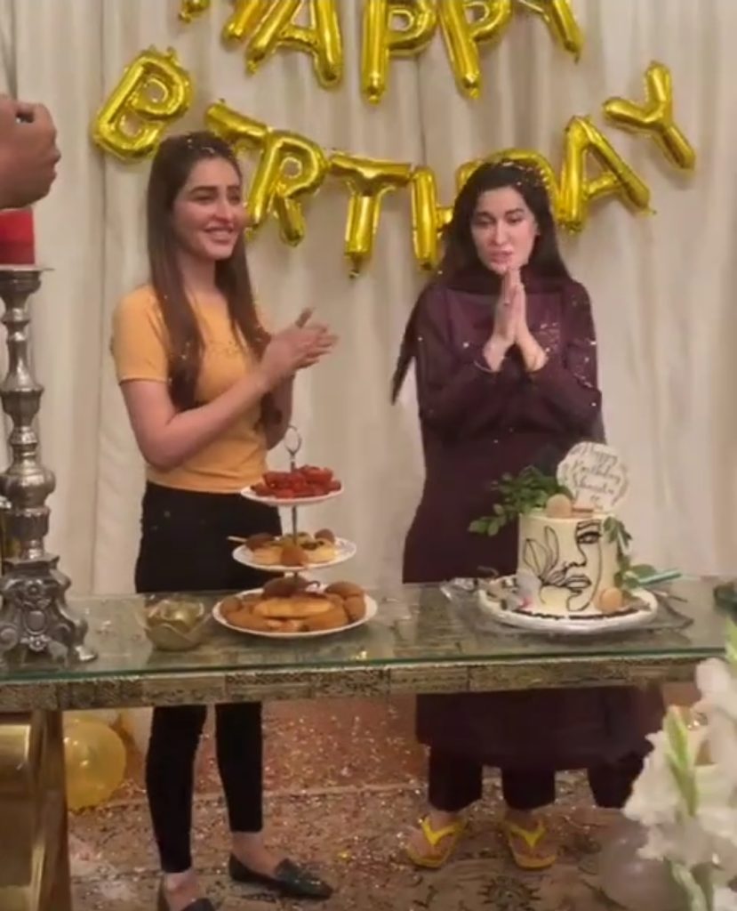 Pre Birthday Celebration of Shaista Lodhi From Drama Set