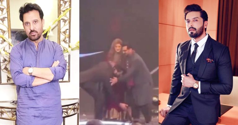 Fahad Mustafa Touches Rambo’s Feet At Lux Style Awards- Public Not Impressed