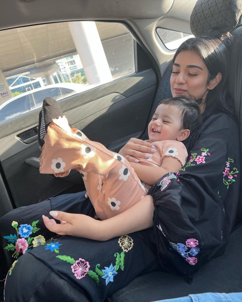 Sarah Khan & Falak Shabir Took Their Daughter Alyana To Miracle Garden Dubai