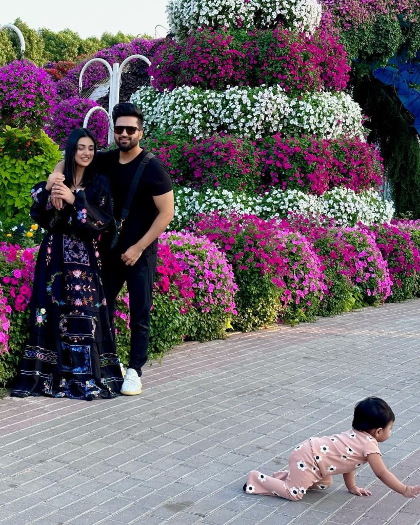 Sarah Khan And Falak Shabir Take Daughter Alyana To Miracle Garden Dubai