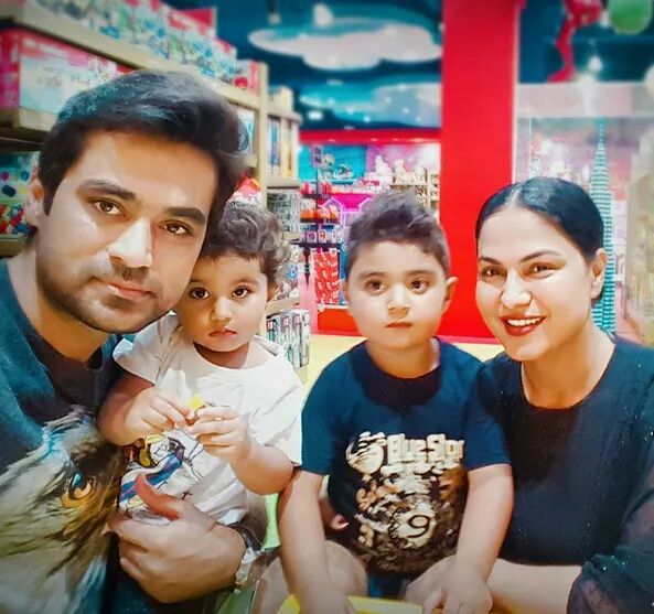 Veena Malik's Children Met Father After Four Years