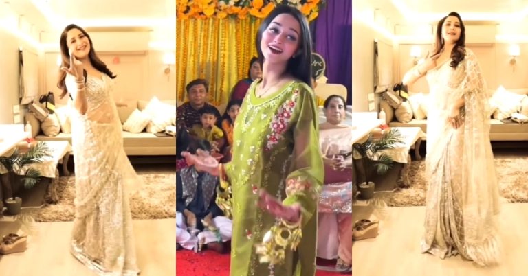 Madhuri Dixit Also Joined Viral Mera Dil Ye Pukarey Aja Trend