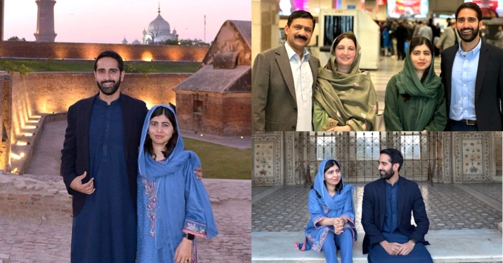 Malala Yousafzai Pictures with Husband from Lahore