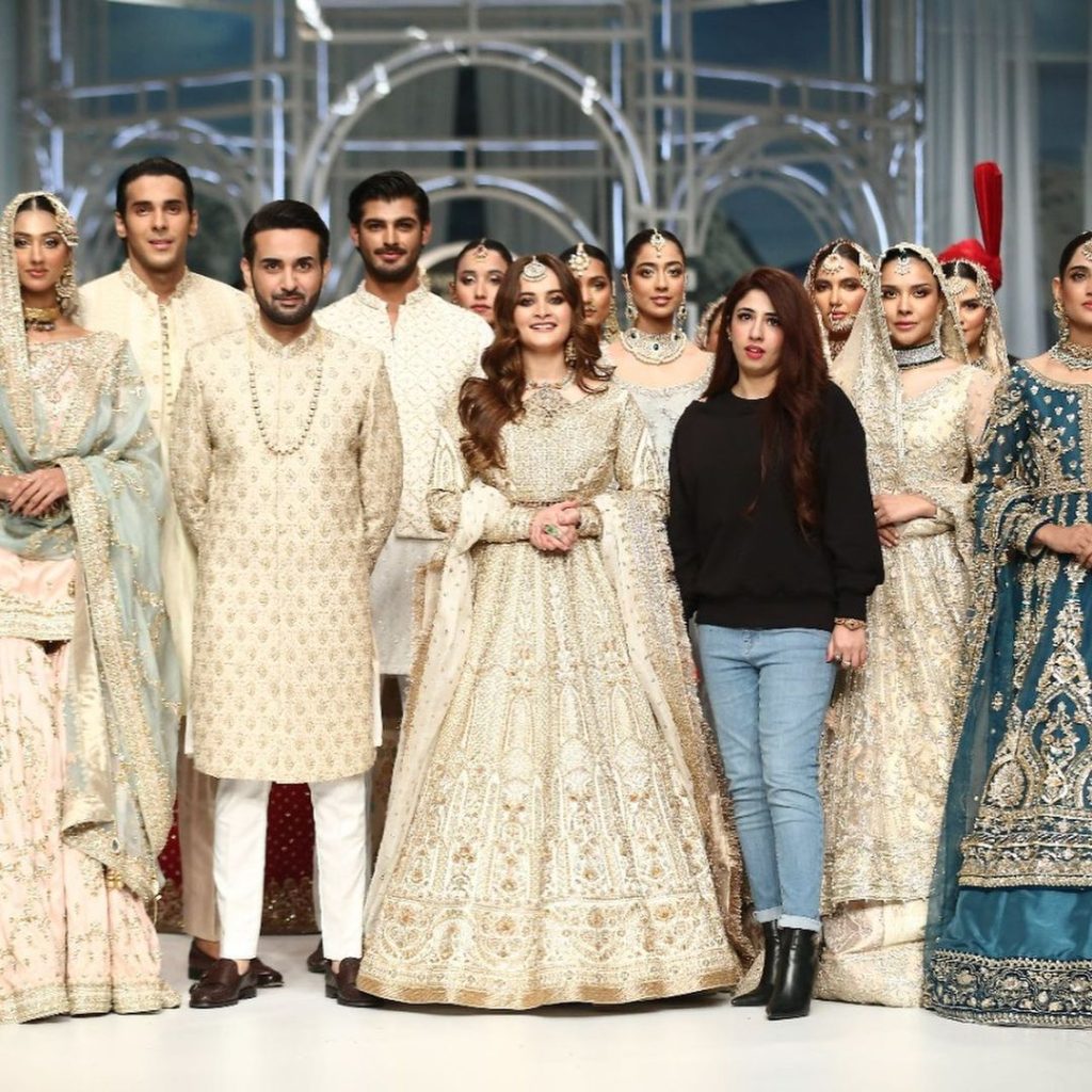 Aiman Khan and Affan Waheed Walked the Ramp for Maha Wajahat - Pictures