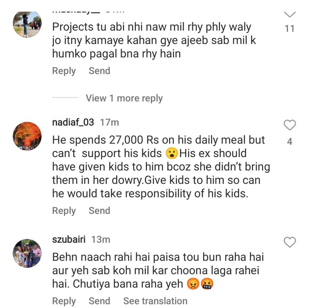 Public Criticized Feroze Khan’s Reason For Refusing Children's Maintenance