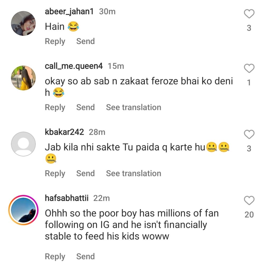 Public Criticized Feroze Khan’s Reason For Refusing Children's Maintenance