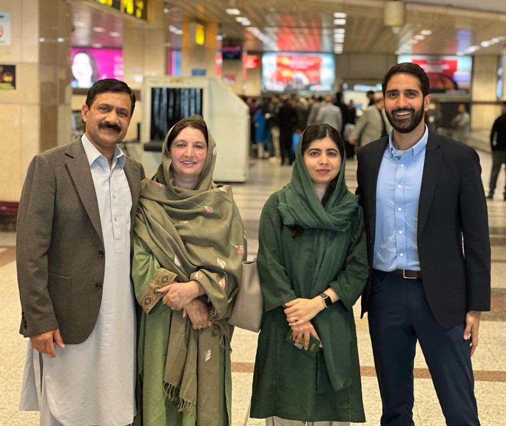 Malala Yousafzai Pictures with Husband from Lahore