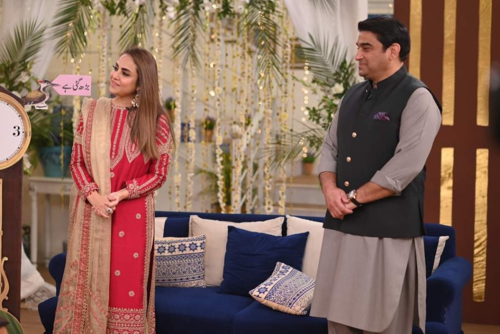 Nadia Khan Anniversary Pictures from Good Morning Pakistan