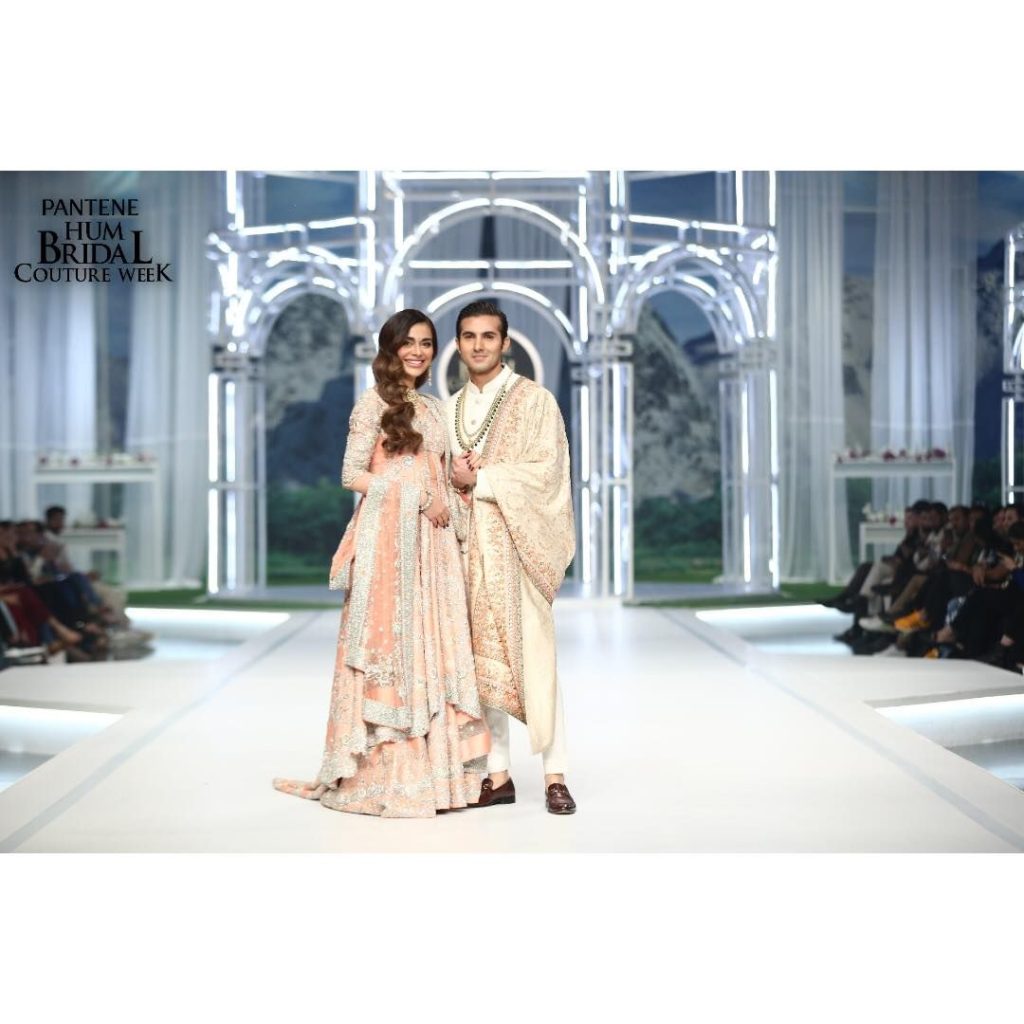 Sadaf Kanwal & Shahroze Sabzwari Pictures from Bridal Couture Week Day 3