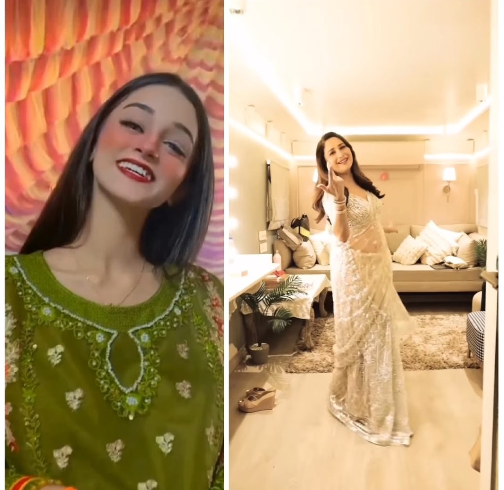 Madhuri Dixit Also Joined Viral Mera Dil Ye Pukarey Aja Trend