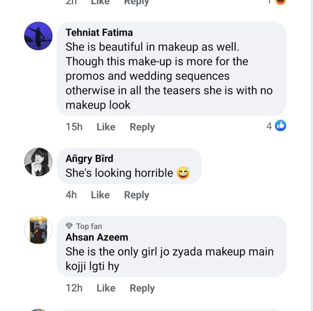 Yumna Zaidi's Heavy Make Up Look in Tere Bin Unapproved By Fans