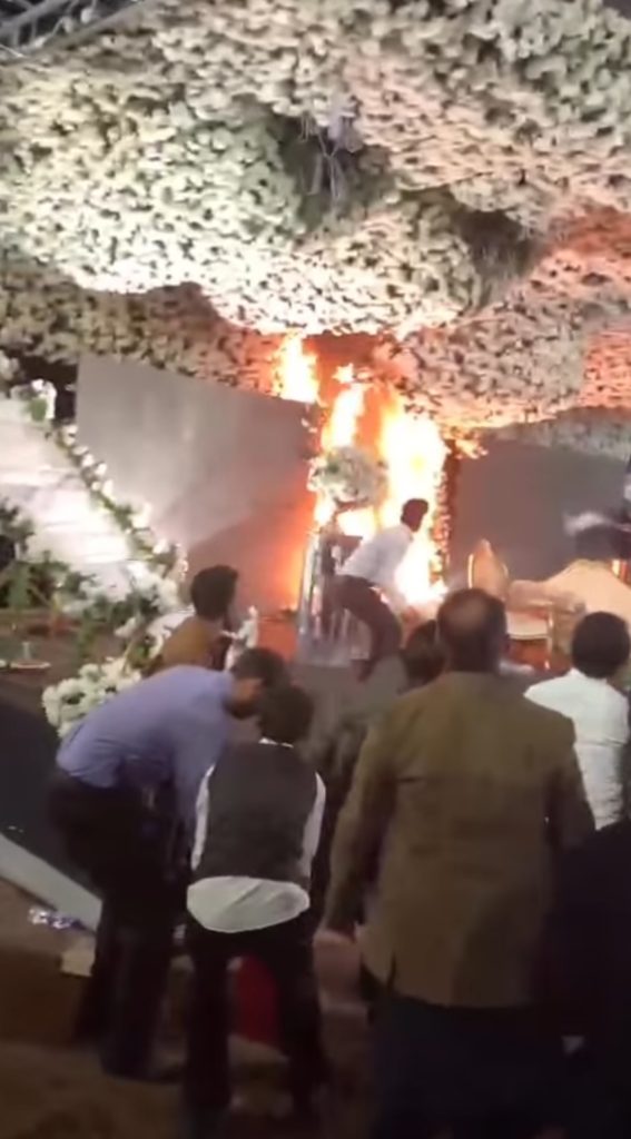 The Stage Caught Fire In Wedding Function - Public Reaction