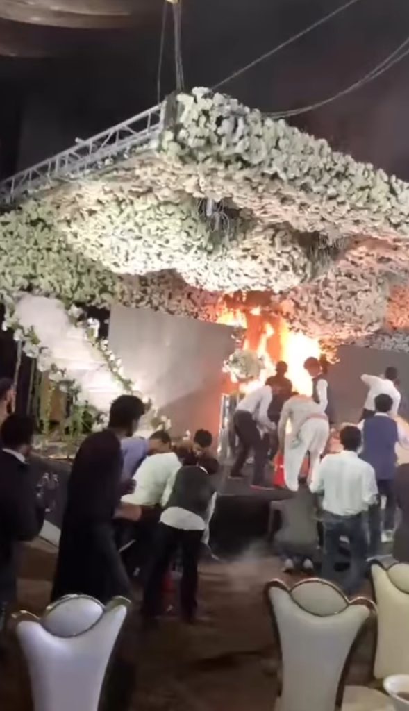 The Stage Caught Fire In Wedding Function - Public Reaction