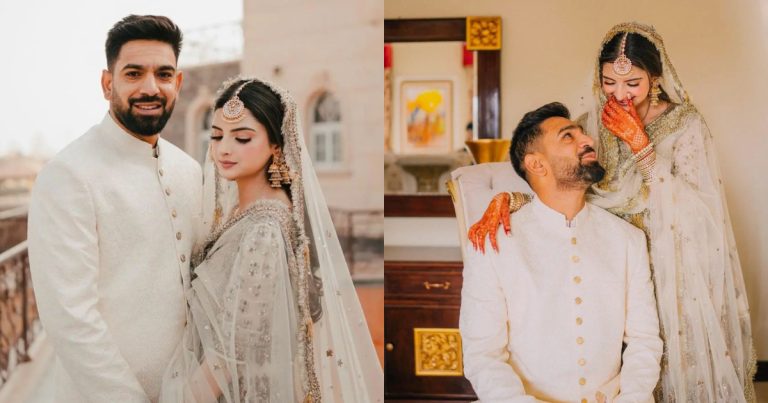 Haris Rauf And Muzna Masood Malik Romantic Nikkah Photoshoot