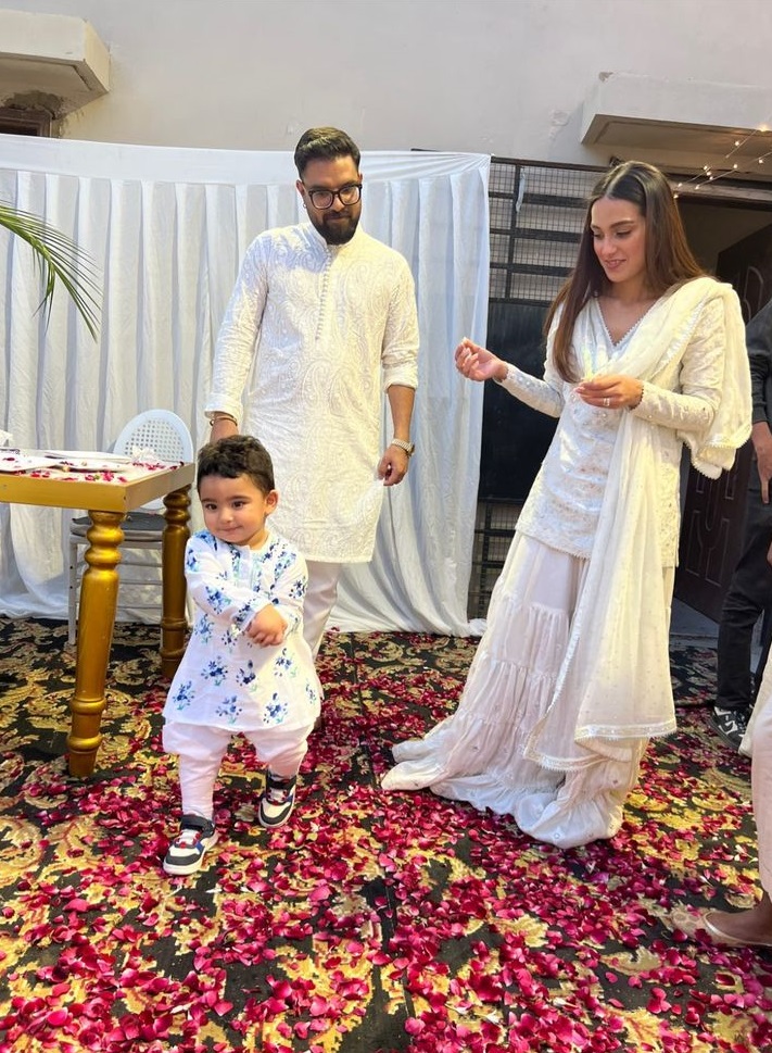 Iqra Aziz And Yasir Hussain Look Lovely On A Family Wedding