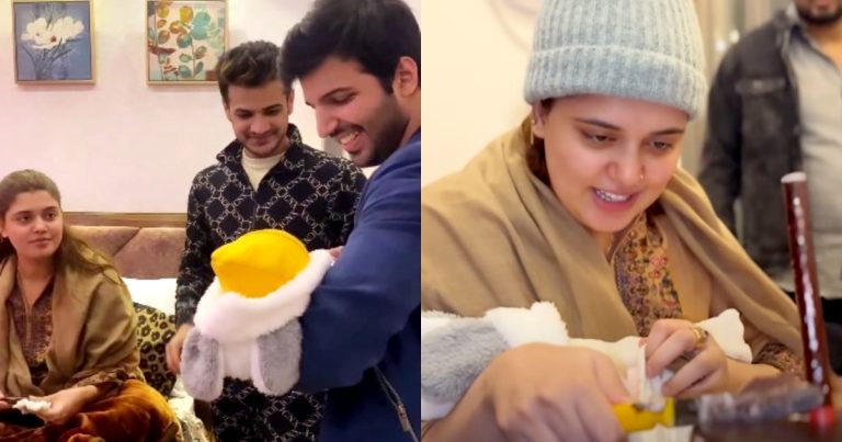 Kanwal Aftab And Zulqarnain’s Baby Aizal Meet Their Friends