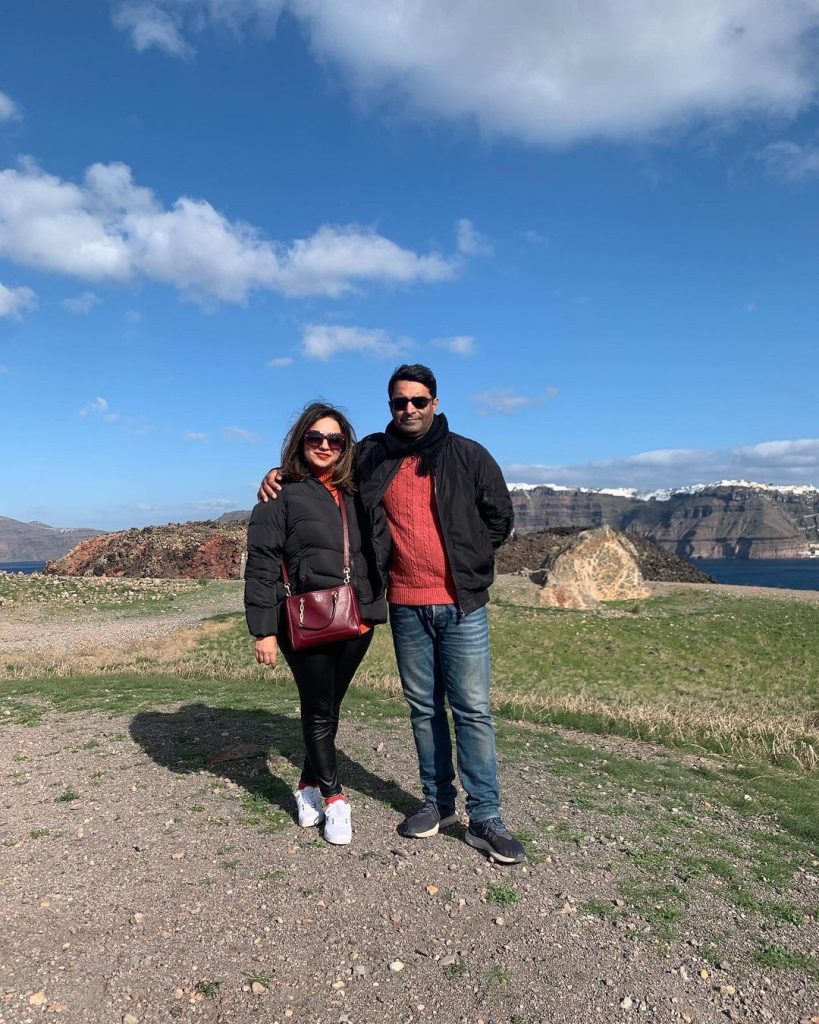 Anchor Maria Memon On Holiday With Her Husband