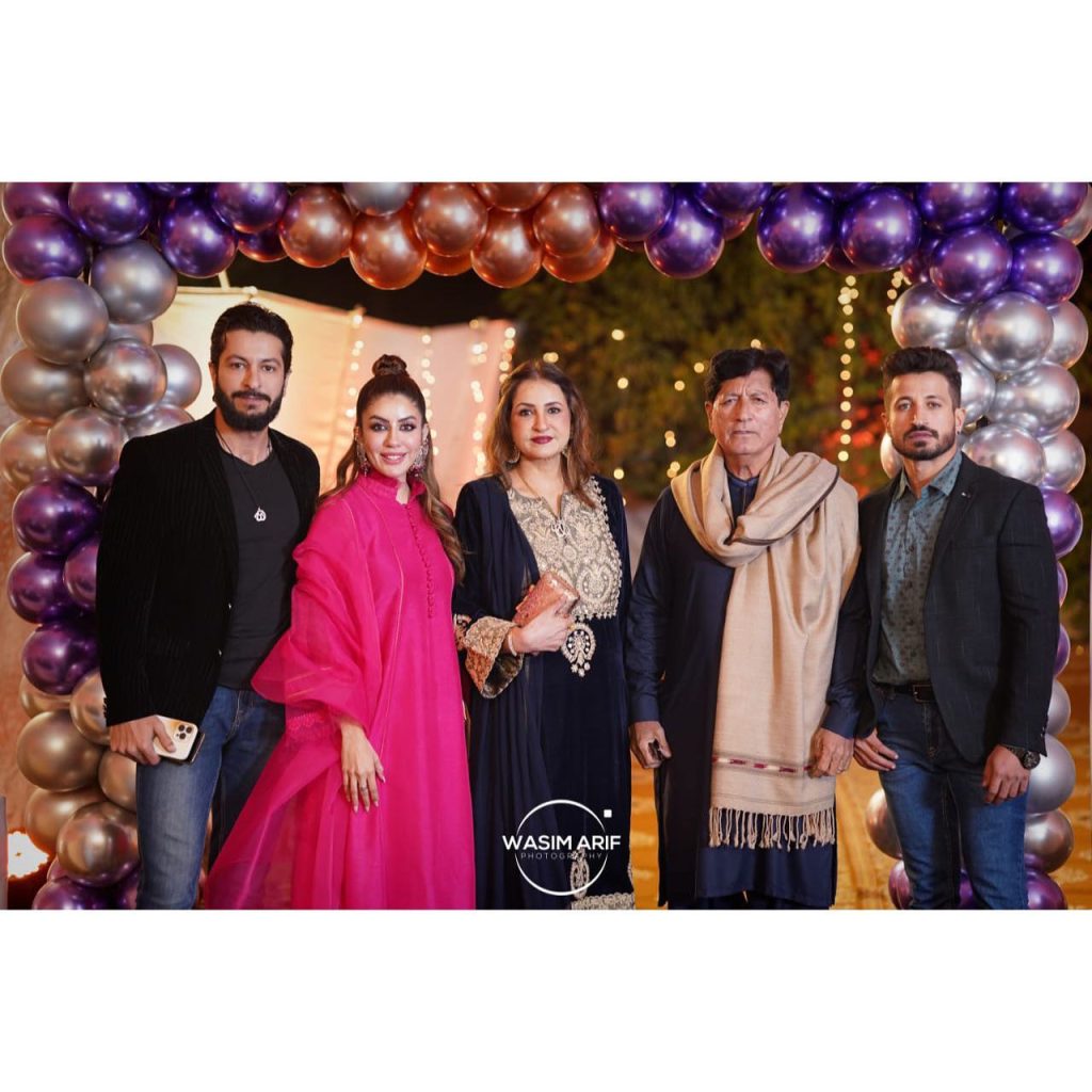 Saba Faisal With Her Beautiful Family At A Function