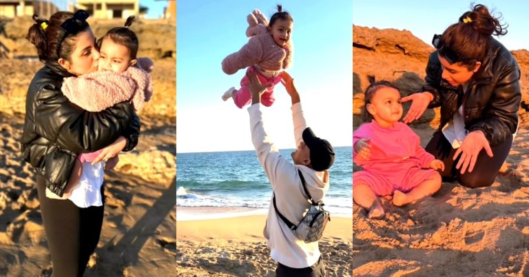 Sohai Ali Abro Beach Day With Daughter & Husband