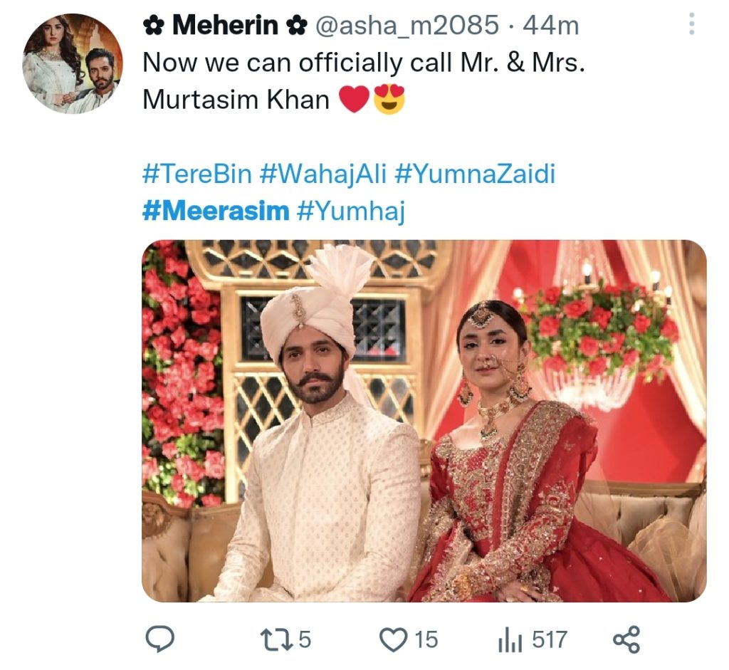 Tere Bin Fans in Love with Meerub & Murtasim's Wedding
