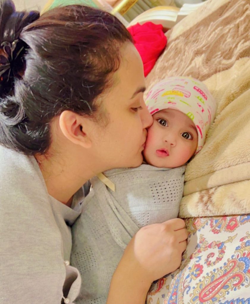 Kiran Tabeir's Latest Beautiful Pictures With Baby Daughter