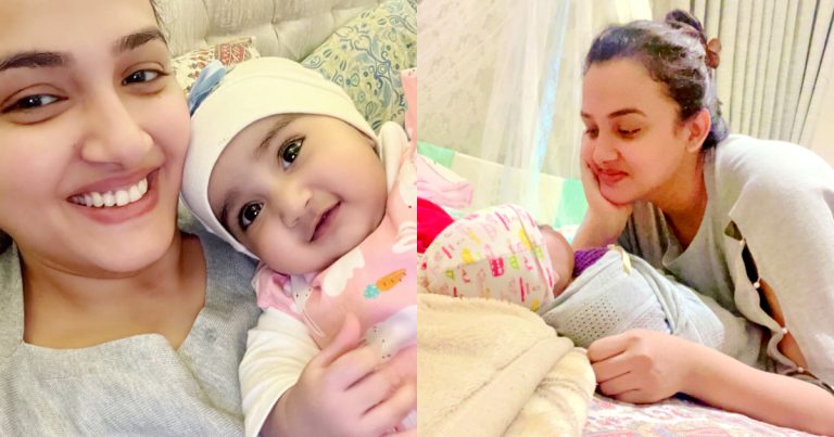 Kiran Tabeir’s Latest Beautiful Pictures With Baby Daughter