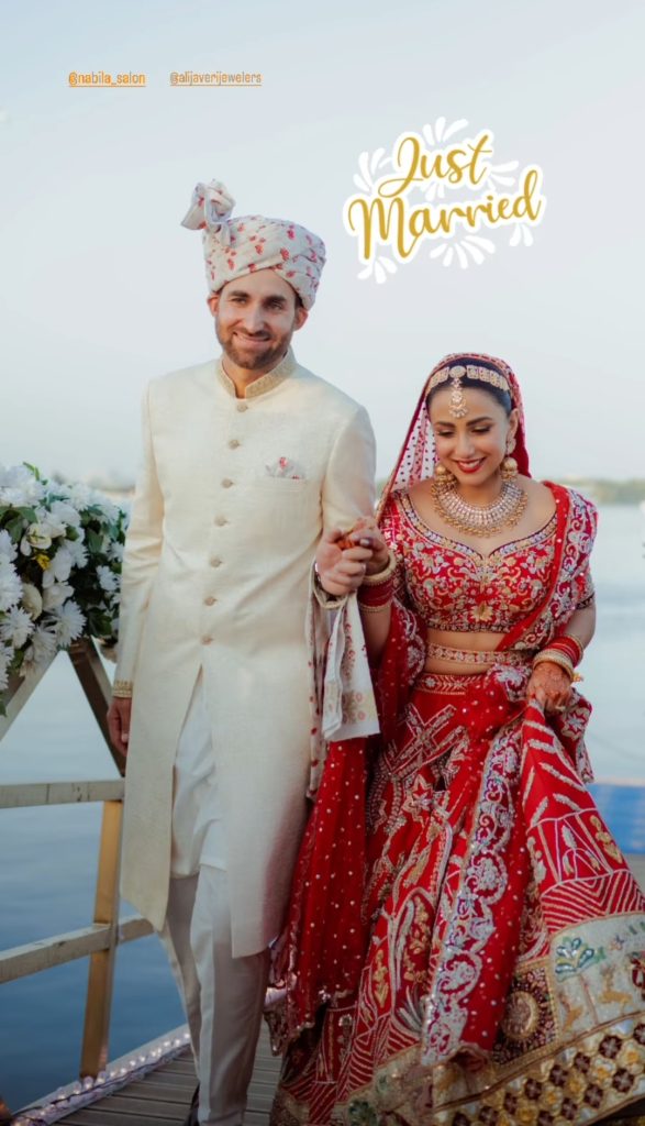 Ushna Shah & Hamza Amin HD Photoshoot From Wedding Day