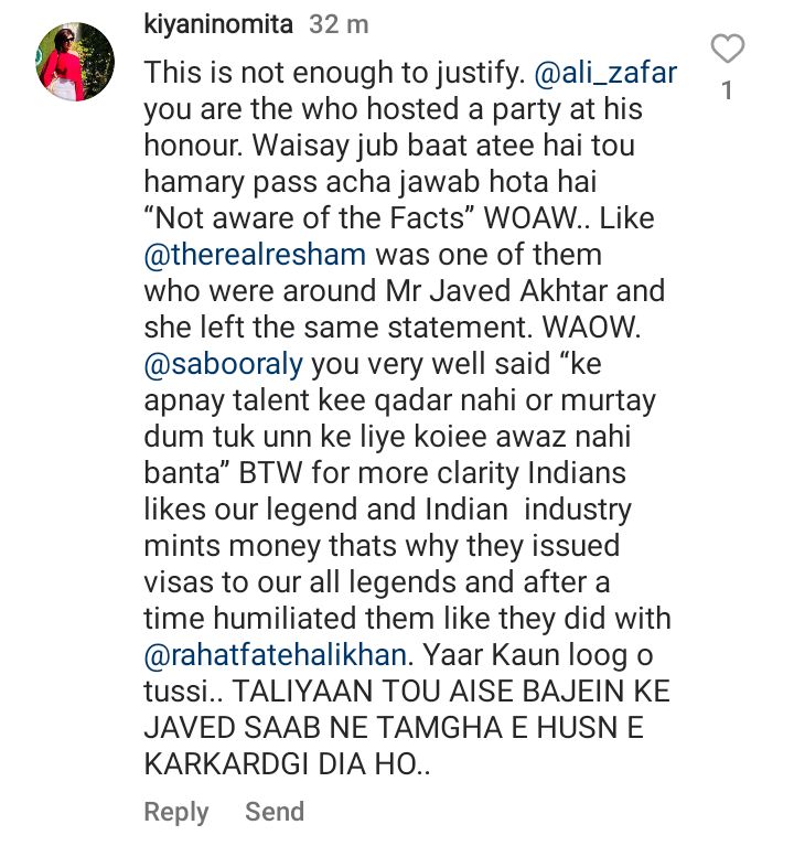 Ali Zafar Comes Out With A Statement After Hosting Javed Akhtar