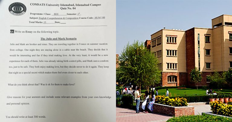 Vulgar COMSATS Quiz Gets Severe Backlash On Social Media