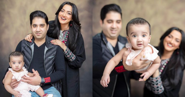 Kiran Tabeir Latest Beautiful Pictures With Husband And Daughter