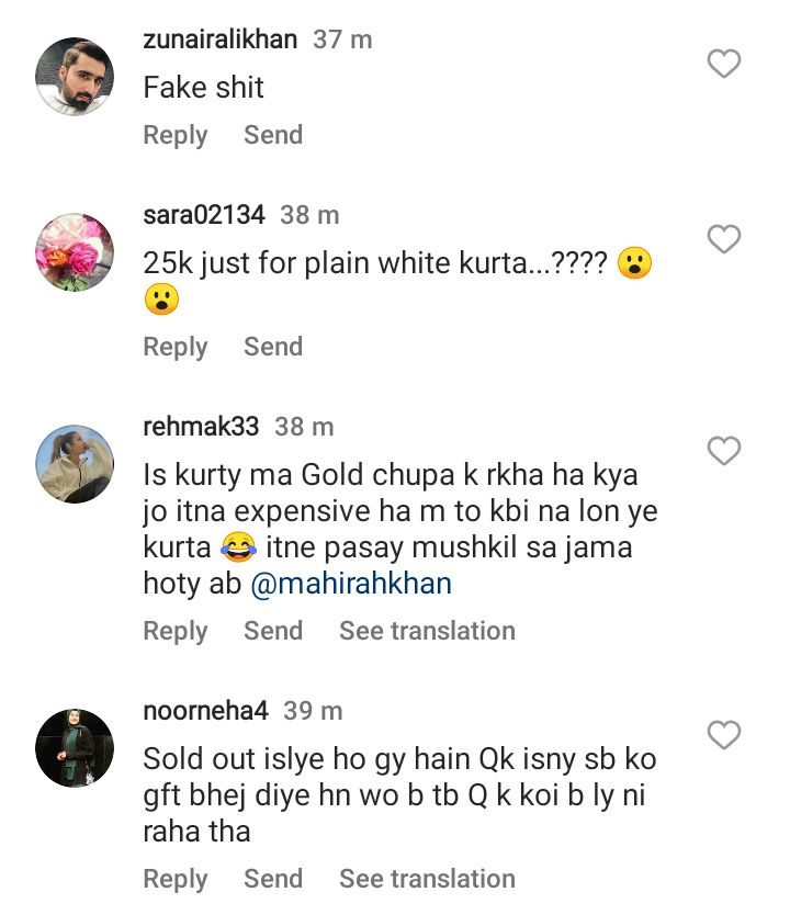 Expensive White Kurtas By Mahira Khan Get Criticism