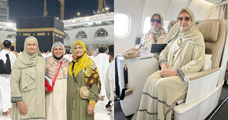 Saba Faisal And Seemi Pasha Perform Umrah